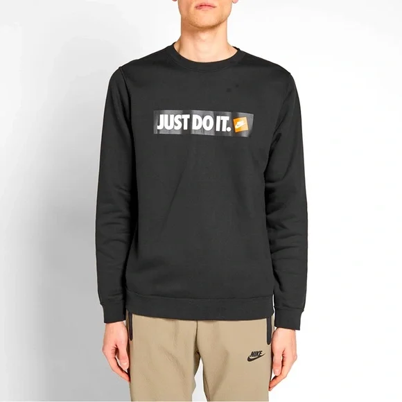 Nike Do It Crew Sweater Black Size Large - Picture 3 of 8
